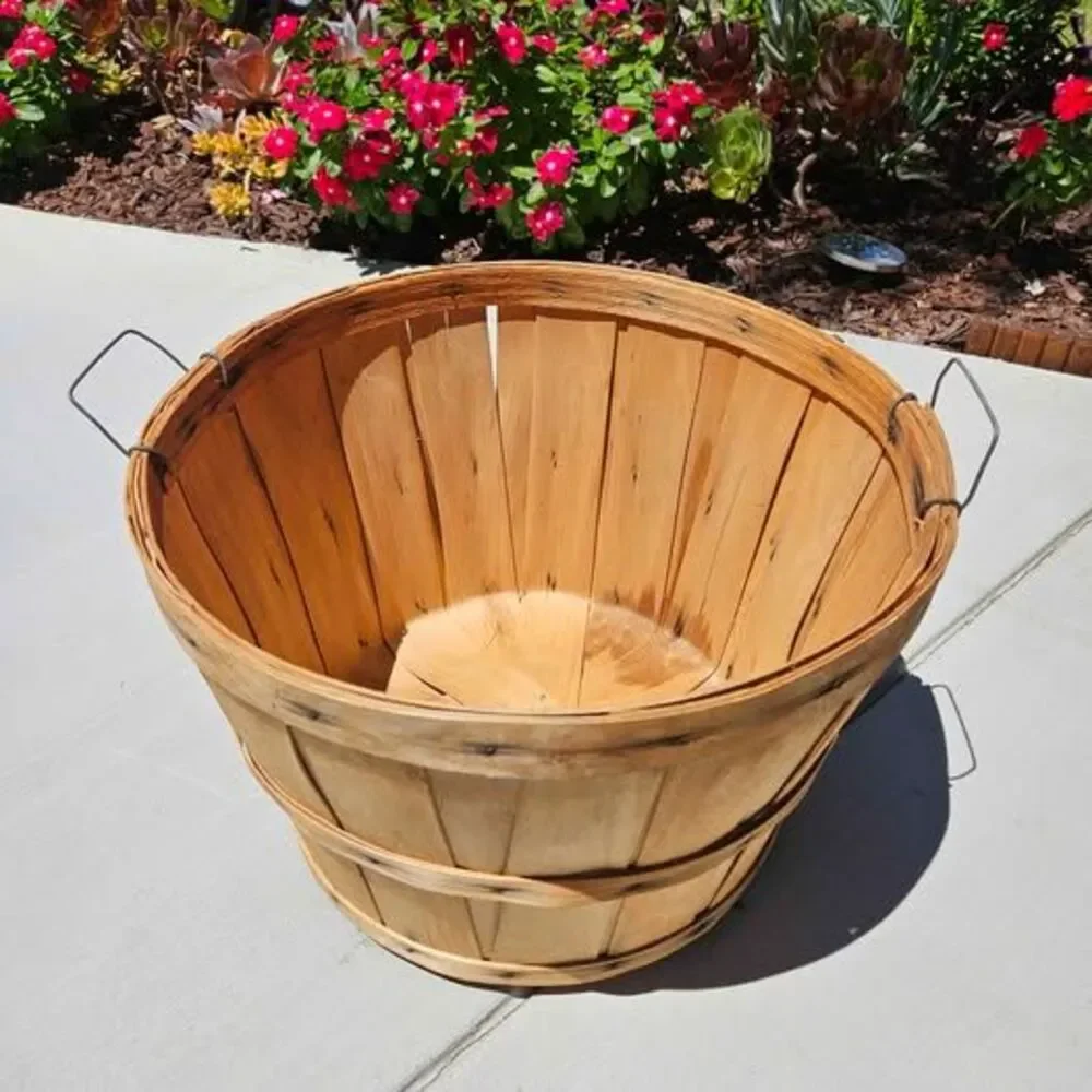 Vintage Wooden Bushel Basket